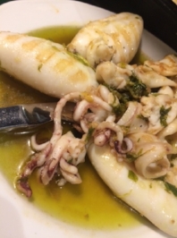 Squid on the tapas crawl at Sanlucar